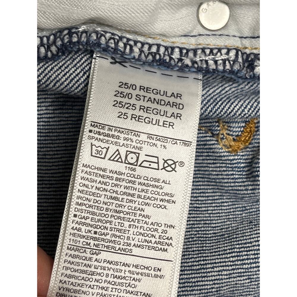 Gap High Rise Stride Ankle medium indigo wide leg jeans, size 25/ 0 - Picture 5 of 12